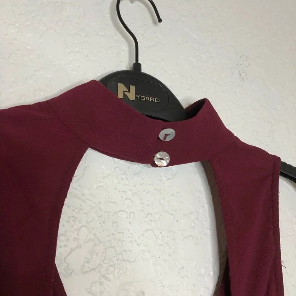 Show Me Your Mumu Friday Chocker burgundy pebble dress size Extra Small XS NWT